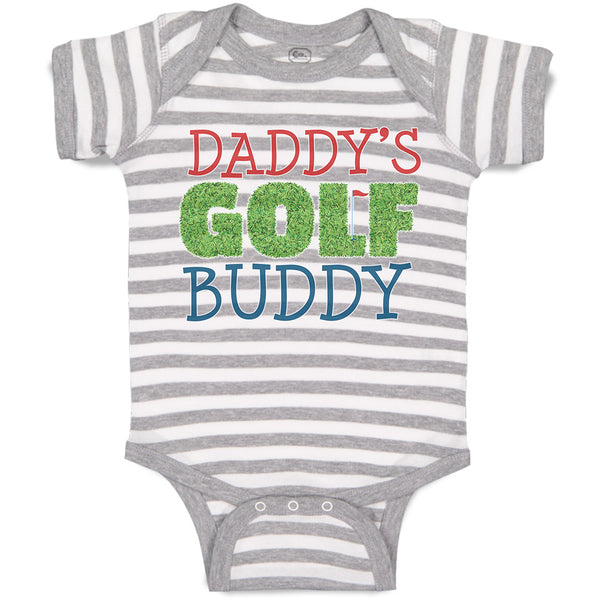 Baby Clothes Daddy's Golf Buddy with Grass Sports Flag Baby Bodysuits Cotton