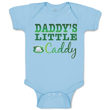 Baby Clothes Daddy's Little Caddy Sport Golf and Ball on Green Grass Cotton