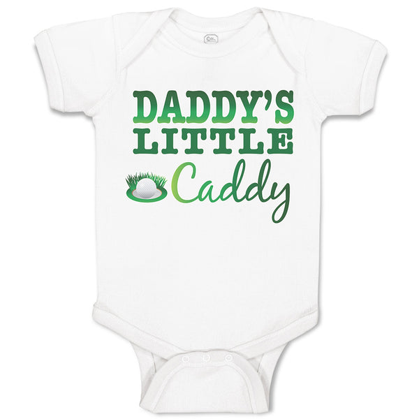 Baby Clothes Daddy's Little Caddy Sport Golf and Ball on Green Grass Cotton