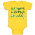 Baby Clothes Daddy's Little Caddy Sport Golf and Ball on Green Grass Cotton