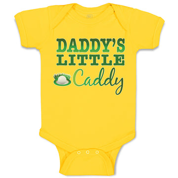 Baby Clothes Daddy's Little Caddy Sport Golf and Ball on Green Grass Cotton