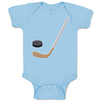 Baby Clothes Sport Hockey Stick and Disc Baby Bodysuits Boy & Girl Cotton
