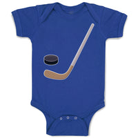 Baby Clothes Sport Hockey Stick and Disc Baby Bodysuits Boy & Girl Cotton