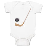 Baby Clothes Sport Hockey Stick and Disc Baby Bodysuits Boy & Girl Cotton