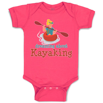 Baby Clothes Dreaming About Kayaking Sport An Kayaking Woman in Kayak Cotton