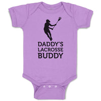 Baby Clothes Daddy's Lacrosse Buddy A Lacrosse Woman Player Baby Bodysuits