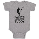 Baby Clothes Daddy's Lacrosse Buddy A Lacrosse Woman Player Baby Bodysuits