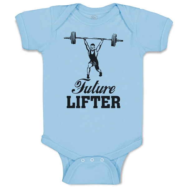 Baby Clothes Future Lifter Sports Weight Lifting Equipment Baby Bodysuits Cotton