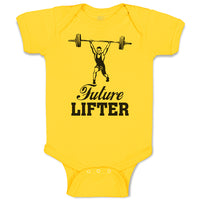 Baby Clothes Future Lifter Sports Weight Lifting Equipment Baby Bodysuits Cotton