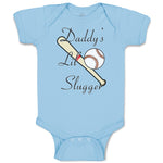 Baby Clothes Daddy's Lil' Slugger Baseball Dad Father's Day Baby Bodysuits