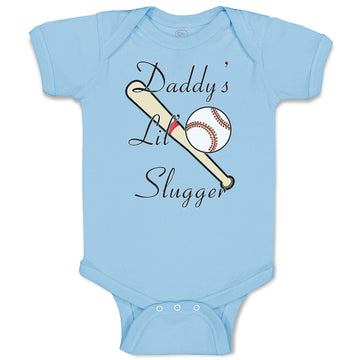 Baby Clothes Daddy's Lil' Slugger Baseball Dad Father's Day Baby Bodysuits