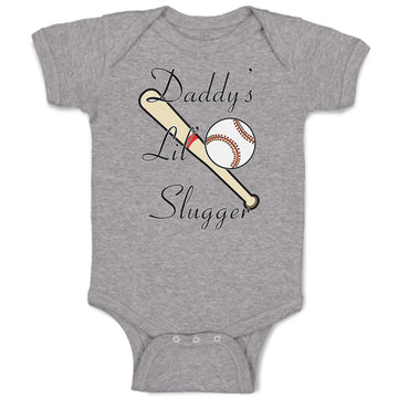 Baby Clothes Daddy's Lil' Slugger Baseball Dad Father's Day Baby Bodysuits