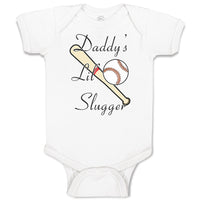 Baby Clothes Daddy's Lil' Slugger Baseball Dad Father's Day Baby Bodysuits