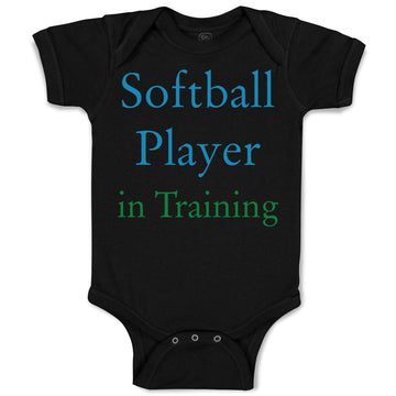 Baby Clothes Softball Player in Training Baby Bodysuits Boy & Girl Cotton