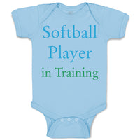 Baby Clothes Softball Player in Training Baby Bodysuits Boy & Girl Cotton