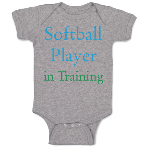 Baby Clothes Softball Player in Training Baby Bodysuits Boy & Girl Cotton