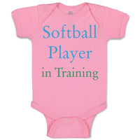 Baby Clothes Softball Player in Training Baby Bodysuits Boy & Girl Cotton