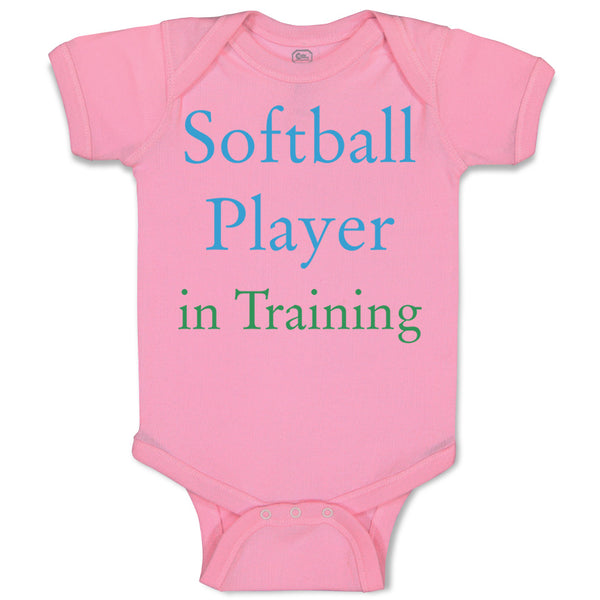 Baby Clothes Softball Player in Training Baby Bodysuits Boy & Girl Cotton