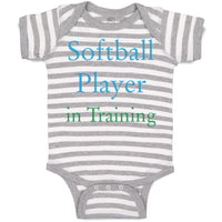 Baby Clothes Softball Player in Training Baby Bodysuits Boy & Girl Cotton