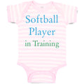 Baby Clothes Softball Player in Training Baby Bodysuits Boy & Girl Cotton