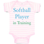 Baby Clothes Softball Player in Training Baby Bodysuits Boy & Girl Cotton