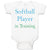 Baby Clothes Softball Player in Training Baby Bodysuits Boy & Girl Cotton