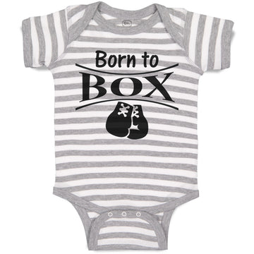 Baby Clothes Born to Box Boxing Boxer Baby Bodysuits Boy & Girl Cotton
