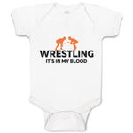 Baby Clothes Wrestling It's in My Blood Wrestling Baby Bodysuits Cotton