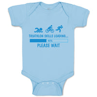 Baby Clothes Triathlon Skills Loading Baby Bodysuits Boy & Girl Cotton