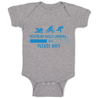 Baby Clothes Triathlon Skills Loading Baby Bodysuits Boy & Girl Cotton