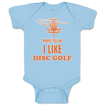 Baby Clothes People Tell Me I like Disc Golf Baby Bodysuits Boy & Girl Cotton