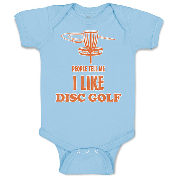 Baby Clothes People Tell Me I like Disc Golf Baby Bodysuits Boy & Girl Cotton