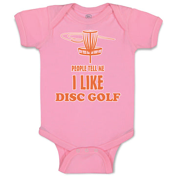 Baby Clothes People Tell Me I like Disc Golf Baby Bodysuits Boy & Girl Cotton
