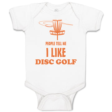 Baby Clothes People Tell Me I like Disc Golf Baby Bodysuits Boy & Girl Cotton