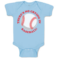 Baby Clothes There Is No Crying in Baseball! Baby Bodysuits Boy & Girl Cotton