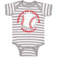 Baby Clothes There Is No Crying in Baseball! Baby Bodysuits Boy & Girl Cotton