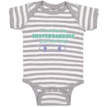 Baby Clothes I'D Rather Be Skateboarding with My Dad Baby Bodysuits Cotton