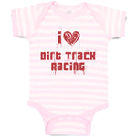 Baby Clothes I Love Dirt Track Racing Baby Bodysuits Boy & Girl Cotton