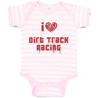 Baby Clothes I Love Dirt Track Racing Baby Bodysuits Boy & Girl Cotton
