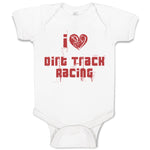 Baby Clothes I Love Dirt Track Racing Baby Bodysuits Boy & Girl Cotton