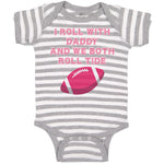 Baby Clothes I Roll with Daddy and We Both Roll Tide Baby Bodysuits Cotton