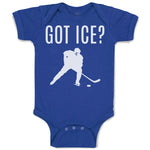 Baby Clothes Got Ice Sports Hockey Player Silhouette Baby Bodysuits Cotton