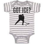 Baby Clothes Got Ice Sports Hockey Player Silhouette Baby Bodysuits Cotton