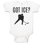 Baby Clothes Got Ice Sports Hockey Player Silhouette Baby Bodysuits Cotton