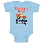 Baby Clothes Daddy's New Racing Buddy with Kid Driving An Car Baby Bodysuits