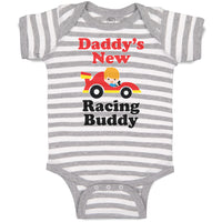 Baby Clothes Daddy's New Racing Buddy with Kid Driving An Car Baby Bodysuits