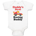 Baby Clothes Daddy's New Racing Buddy with Kid Driving An Car Baby Bodysuits