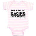 Baby Clothes Born to Go Racing with My Daddy Love Sport Baby Bodysuits Cotton