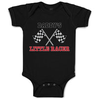 Baby Clothes Daddy's Little Racer Sports Flag with Checks Baby Bodysuits Cotton