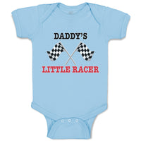 Baby Clothes Daddy's Little Racer Sports Flag with Checks Baby Bodysuits Cotton